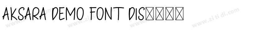 Aksara DEMO FONT Dis字体转换